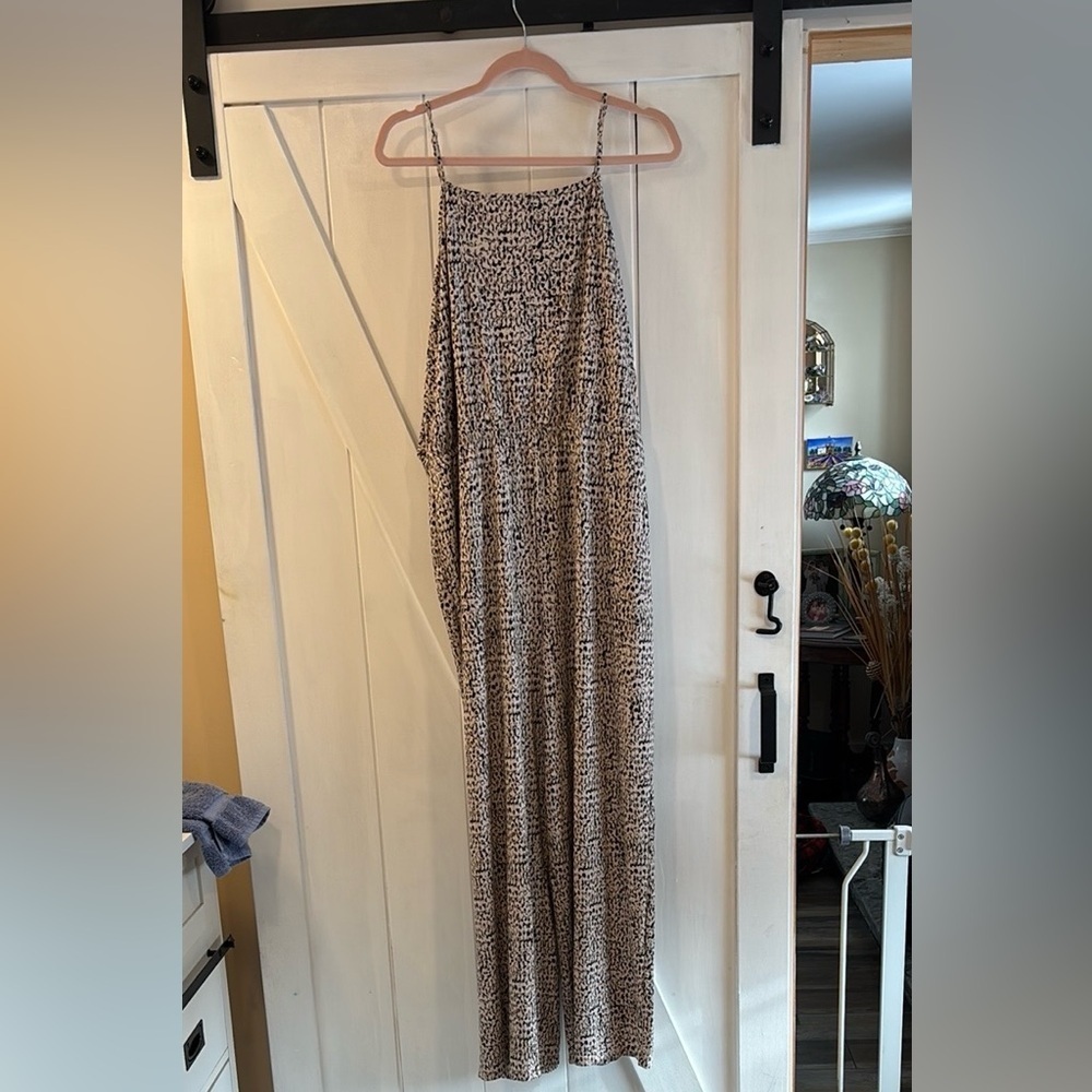 Maurices Trendy Leopard Print Jumpsuit size XL